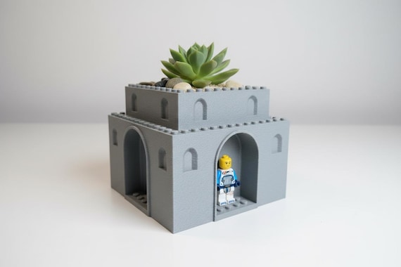 Castle Planter with Minifig Display